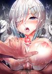  breast_grab cum hamakaze_(kancolle) kantai_collection naked nipples paizuri penis silly uncensored 