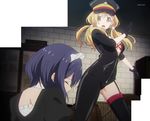  2girls blonde_hair low_twintails murata_izumi screencap stitched suzuki_nagisa twintails twocar 