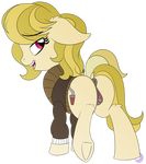  2017 animal_genitalia anus clitoris clothing dinimoon equine female friendship_is_magic horse looking_back mammal march_gustysnows_(mlp) my_little_pony pony pussy solo 