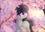  2017 black_hair cherry_tree cutie_mark equine female friendship_is_magic hair hiking horse long_hair mammal mitralexa_(alexandra) my_little_pony nature octavia_(mlp) open_mouth outside pony purple_eyes scenic sky solo solo_focus sun sunlight tree walking 