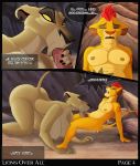  2019 age_difference anthro anthrofied areola balls big_breasts big_butt breasts butt comic disney duo el-loko english_text eyes_closed fangs feline fellatio female hi_res kion lion male male/female mammal nipples older_female open_mouth oral orange_eyes pantherine penis precum red_eyes sex size_difference speech_bubble teeth text the_lion_guard the_lion_king tongue yellow_sclera younger_male zira 
