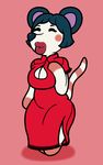  2017 animal_crossing anthro big_lips blush breasts clothed clothing digital_media_(artwork) female greta_(animal_crossing) hair lips mammal mouse mr.under nintendo rodent simple_background smile solo thick_thighs video_games wide_hips 