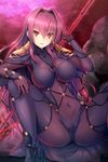  bodysuit fate/grand_order samoore scathach_(fate/grand_order) weapon 