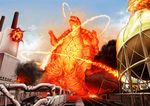  energy epic explosion fire gamera gamera_(series) giant_monster glowing kaijuu monster nurikabe_(mictlan-tecuhtli) oil_refinery turtle tusks 