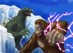  ape crossover dinosaur electricity energy giant_monster glowing godzilla godzilla_(series) gorilla ice kaijuu king_kong king_kong_(series) monster mutant nyoruniru toho_(film_company) 