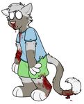  blood cat clothing feline fur harley_(character) karpetshark_(artist) male mammal solo undead zombie 