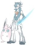  gallade gen_1_pokemon gen_4_pokemon lowres male_focus personification pokemon wigglytuff 