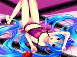  :o apple bad_feet bad_id bad_pixiv_id barefoot blue_eyes blue_hair camisole food fruit hand_on_forehead hatsune_miku hazuki_mizuho legs long_hair lying nail_polish navel on_back open_mouth panties polka_dot polka_dot_background polka_dot_panties romeo_to_cinderella_(vocaloid) solo strap_slip toenail_polish twintails underwear upside-down very_long_hair vocaloid 