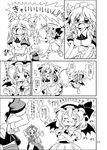  animal_ears bat_wings braid comic dog_ears dog_tail greyscale hong_meiling izayoi_sakuya kemonomimi_mode long_hair md5_mismatch monochrome multiple_girls remilia_scarlet short_hair tail touhou translated twin_braids wings yuki_hime_haruka 