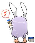  animal_ears bad_id bad_pixiv_id bunny_ears bunny_tail koyama_shigeru long_hair paint_can paintbrush purple_hair reisen_udongein_inaba solo tail touhou trim_brush 