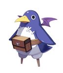  bat_wings bird disgaea no_humans official_art penguin prinny simple_background solo trinity_universe tsunako white_background wings 
