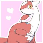  &lt;3 2016 anus blush claws female kaitendo latias legendary_pok&eacute;mon markings nintendo nude pink_background pok&eacute;mon pok&eacute;mon_(species) presenting presenting_pussy pussy red_body simple_background solo video_games white_body yellow_eyes 