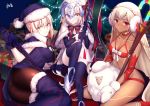  attila_(fate/grand_order) christmas fate/grand_order fate_(series) gogatsu_fukuin jeanne_d&#039;arc_alter saber saber_alter 