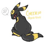  &lt;3 ambiguous_gender belly big_belly eeveelution invalid_tag male_pregnancy nintendo one_eye_closed pok&eacute;mon pok&eacute;mon_(species) pregnant red_eyes umbreon video_games wink 