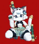  1girl artist_request blue_eyes cat cat_busters chiense_clothes furry solo 