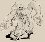  2017 4_arms all_fours amphibian balls big_dom_small_sub big_penis capcom daftpatriot doggystyle duo evil_grin frog from_behind_position hot_dogging hunter_gamma male male/male monster multi_arm multi_limb nipples nude penis resident_evil sex simple_background size_difference slightly_chubby smile spread_legs spreading toes tongue uncut video_games william_birkin 