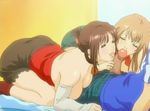  1boy 2girls breasts fellatio fusano_fumie fusano_tomoka multiple_girls 
