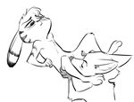  anthro anthro_on_anthro biped black_and_white blush canine chest_tuft disney duo eyes_closed fellatio fox fuel_(artist) grabbing jack_savage lagomorph looking_down male male/male mammal monochrome nick_wilde nude oral rabbit sex simple_background sitting sketch tuft white_background zootopia 