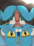  blue_scales blush cum cum_in_mouth cum_inside cum_on_self ejaculation erection feral froakie male nintendo penis pok&eacute;mon pok&eacute;mon_(species) scales simple_background solo spread_legs spreading sweat tongue tongue_out video_games water winick-lim yellow_eyes 