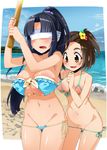  :d areolae assisted_exposure bangs bangs_pinned_back bare_shoulders beach bikini black_hair blindfold blue_bikini blue_sky blush breasts cleavage commentary_request covered_eyes covered_nipples cowboy_shot day female_pervert flower frilled_bikini_top frills green_bikini groin hair_flower hair_ornament holding idolmaster idolmaster_cinderella_girls large_areolae large_breasts long_hair lowleg lowleg_bikini micro_bikini mizuno_midori multiple_girls navel nippleless_clothes nipples ocean one_side_up open_mouth outdoors outside_border parted_bangs partially_visible_vulva pervert ponytail puffy_nipples pussy_peek semahiro short_hair sky small_breasts smile standing stomach swimsuit tareme underboob underboob_cutout yanase_miyuki yellow_eyes 