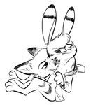  anthro anthro_on_anthro biped bite biting_lip black_and_white blush bottomless canine chest_tuft clothed clothing disney eye_contact fangs fox fuel_(artist) jack_savage lagomorph male male/male mammal monochrome nick_wilde rabbit simple_background sitting sketch tuft undressing white_background zootopia 