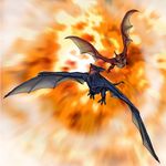  cloud crossover fire flying gamera gamera_(series) giant_monster godzilla_(series) gyaos kaijuu monster red_eyes rodan smoke wings yellow_eyes 