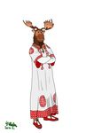  2016 anthro byzantine cervine clothing digital_media_(artwork) disney footwear full-length_portrait jewelry looking_at_viewer male mammal medieval moose necklace ohs688 peter_moosebridge portrait shoes simple_background solo standing tunic white_background zootopia 