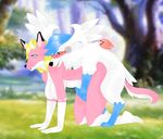  2017 anthro anthro_on_feral bestiality big_breasts blue_eyes breasts canine digital_media_(artwork) engipower eyewear female feral fur glasses hair hi_res horn legendary_pok&eacute;mon male mammal nintendo nipples nude open_mouth paws pok&eacute;mon pok&eacute;mon_(species) roketchu sex shaymin shaymin_(sky_form) shiny_pok&eacute;mon tagme tongue tongue_out unknown_artist video_games wolf 