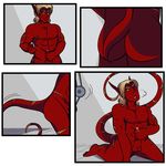  2017 butt comic ewgrossstop_(artist) experiment ftm_transformation gender_transformation human_to_anthro injection male masturbation muscle_gain mutation nipples nude penis tail_growth transformation 