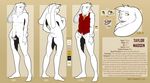  animal_genitalia anthro balls bottomless clothed clothing fur girly lagomorph male mammal model_sheet nude off/on penis rabbit sheath solo thedarkestt white_fur 