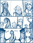  ! 2017 anthro canine clothed clothing comic dragon english_text female flora_(twokinds) fur group hair horn human keidran madam_reni_(twokinds) magic male mammal monochrome natani nightcap pain roselyn_(twokinds) scalie sketch teeth text tom_fischbach trace_legacy twokinds webcomic wolf 