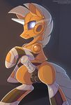 2017 absurd_res animal_genitalia animal_penis balls equine equine_penis erection fan_character fensu-san feral hi_res horn looking_at_viewer machine male mammal my_little_pony penis robot solo thaine unicorn url 