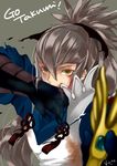  fire_emblem fire_emblem_if gloves japanese_clothes looking_at_viewer male_focus renkonmatsuri simple_background solo takumi_(fire_emblem_if) white_hair yellow_eyes 