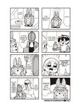  4koma adu_(artist) anthro armor bondrewd clothed clothing comic cute helmet humanoid humor lagomorph machine made_in_abyss mammal micro nanachi open_mouth parody rabbit regu riko_(made_in_abyss) robot size_difference style_parody topless young 