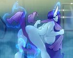  big_breasts bigdad breasts female friendship_is_magic hair horn humanoid long_hair magic mature_female my_little_pony nipples rarity_(mlp) smile solo standing towel 