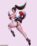  1girl 3d breasts fatal_fury large_breasts ponytail shiranui_mai smile solo the_majestic 