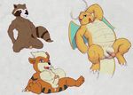  anthro anus balls claws dragonite feet fur growlithe guardians_of_the_galaxy hi_res humanoid_penis male mammal marvel membranous_wings navel neck_tuft nintendo nude penis pok&eacute;mon pok&eacute;mon_(species) procyonid raccoon rocket_raccoon seyrmo spread_legs spreading toe_claws tuft video_games wings 