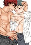  2boys blush erection frottage kanbayashi_takaki multiple_boys penis penis_grab student sweat undressing yaoi 