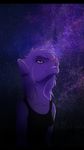  anthro black_bars breasts canine clothed clothing detailed_background digital_media_(artwork) dog female mammal pink_nose poisoned_(artist) sky solo standing star starry_sky 