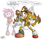  amy_rose anthro badger breasts epictones featureless_breasts featureless_crotch female hedgehog mammal mostly_nude mustelid sonic_(series) sonic_boom sticks_the_jungle_badger 