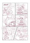  anthro big_butt blush book brother brother_and_sister butt clothed clothing comic dulce_(character) duo english_text facial_piercing female greyscale headphones kobold lagomorph male mammal monochrome mr.pink nose_piercing open_mouth piercing rabbit septum_piercing sibling sister sitting slightly_chubby smile sweat sweatdrop text 