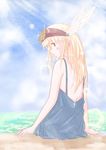  akazukin_chacha blonde_hair magical_princess open_eyes sitting swimsuit 