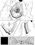  canine comic feral human mammal open_mouth oral_vore s2-freak swallowing vore wolf 