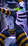  anthro bulge canine clothing feathered_wings feathers fox halloween hioshiru holidays looking_at_viewer magic_wand male mammal smile solo thick_thighs thigh_gap underwear wings 