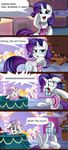  ! 2017 ? apron blue_eyes brown_border clothing comic cub cutie_mark death dialogue duo equine female food friendship_is_magic green_eyes hair heart_attack horn inside ketchup kitchen mammal mannequin multicolored_hair my_little_pony open_mouth playing_dead prank pridark purple_hair rarity_(mlp) screaming soul speech_bubble sweetie_belle_(mlp) table text tongue tongue_out two_tone_hair unicorn x_eyes young 