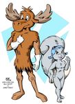  2008 2_toes 4_fingers abstract_background anthro anthrofied antlers aviator_cap big_breasts biped black_eyes blue_background breasts brown_fur brown_horn buckteeth bullwinkle_j_moose cervine cheek_tuft clothing compression_artifacts crossgender digital_drawing_(artwork) digital_media_(artwork) duo eyelashes featureless_breasts featureless_crotch female fist fluffy fluffy_tail flying_squirrel fur gloves grey_fur grey_tail hand_on_hip hat head_tuft horn humanoid_hands jay_ward_productions leg_tuft long_tail looking_up male mammal moose mostly_nude open_mouth open_smile patagium rocket_j_squirrel rocky_and_bullwinkle rodent shoulder_tuft simple_background slickpuppy small_waist smile squirrel standing teeth toes tuft voluptuous white_background wide_hips 
