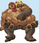  2017 4_toes 5_fingers abs adios anal anal_penetration anthro anthro_on_anthro arm_support armpit_hair balls bear beard biceps big_hands blonde_hair blue_eyes body_hair brown_balls brown_claws brown_fur brown_nose brown_pawpads brown_penis chest_hair chest_tuft claws duo erection eyebrows facial_hair front_view fur hair hand_behind_head hand_on_leg hand_on_penis hand_on_thigh handjob hi_res humanoid_hands humanoid_penis invalid_tag kuzuri looking_down looking_pleasured male male/male male_penetrating mammal multicolored_fur muscular muscular_male mustelid nude on_top one_eye_closed open_mouth pawpads pecs penetration penis pink_tongue precum pubes red_hair sex simple_background sitting smile spread_legs spreading stroking tan_fur thick_thighs toe_claws toes tongue tuft two_tone_fur white_background wolverine 