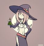  1girl bra little_witch_academia solo sucy_manbavaran witch_hat 