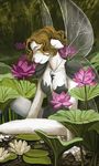 anthro breasts brown_hair canine clothed clothing day detailed_background digital_media_(artwork) fairy hair insect_wings mammal outside p-v-s solo wings 