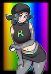  1girl pokemon solo team_rainbow_rocket team_rainbow_rocket_grunt 